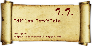 Tálas Terézia névjegykártya
