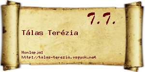 Tálas Terézia névjegykártya